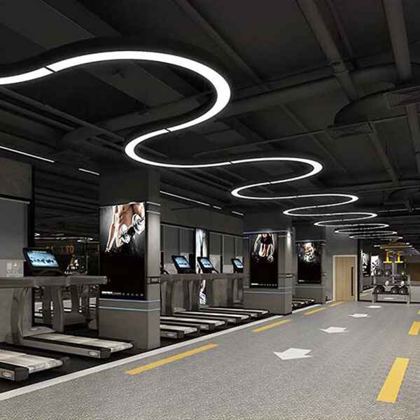 cicular profile lighting for gym