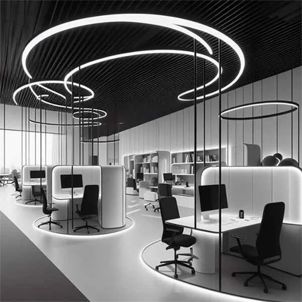 cicular profile lighting for office
