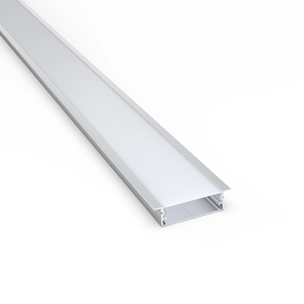 Clean designed recessed LED profile