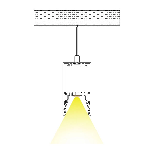 suspended led profile easy installation