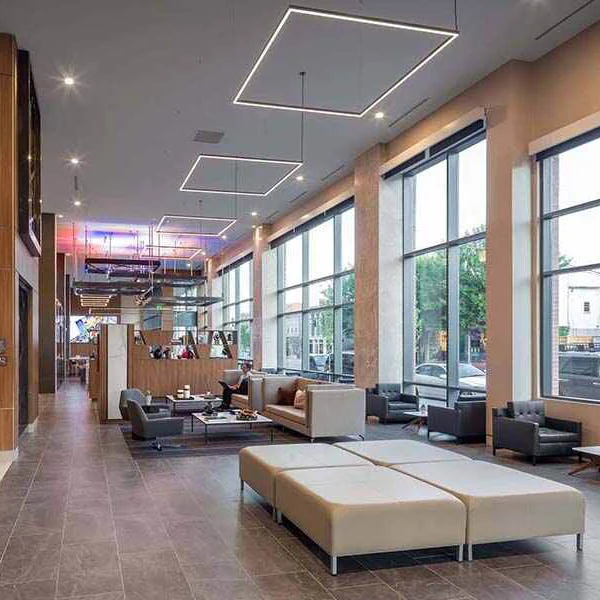 led aluminum profile lighting for hotel lobby
